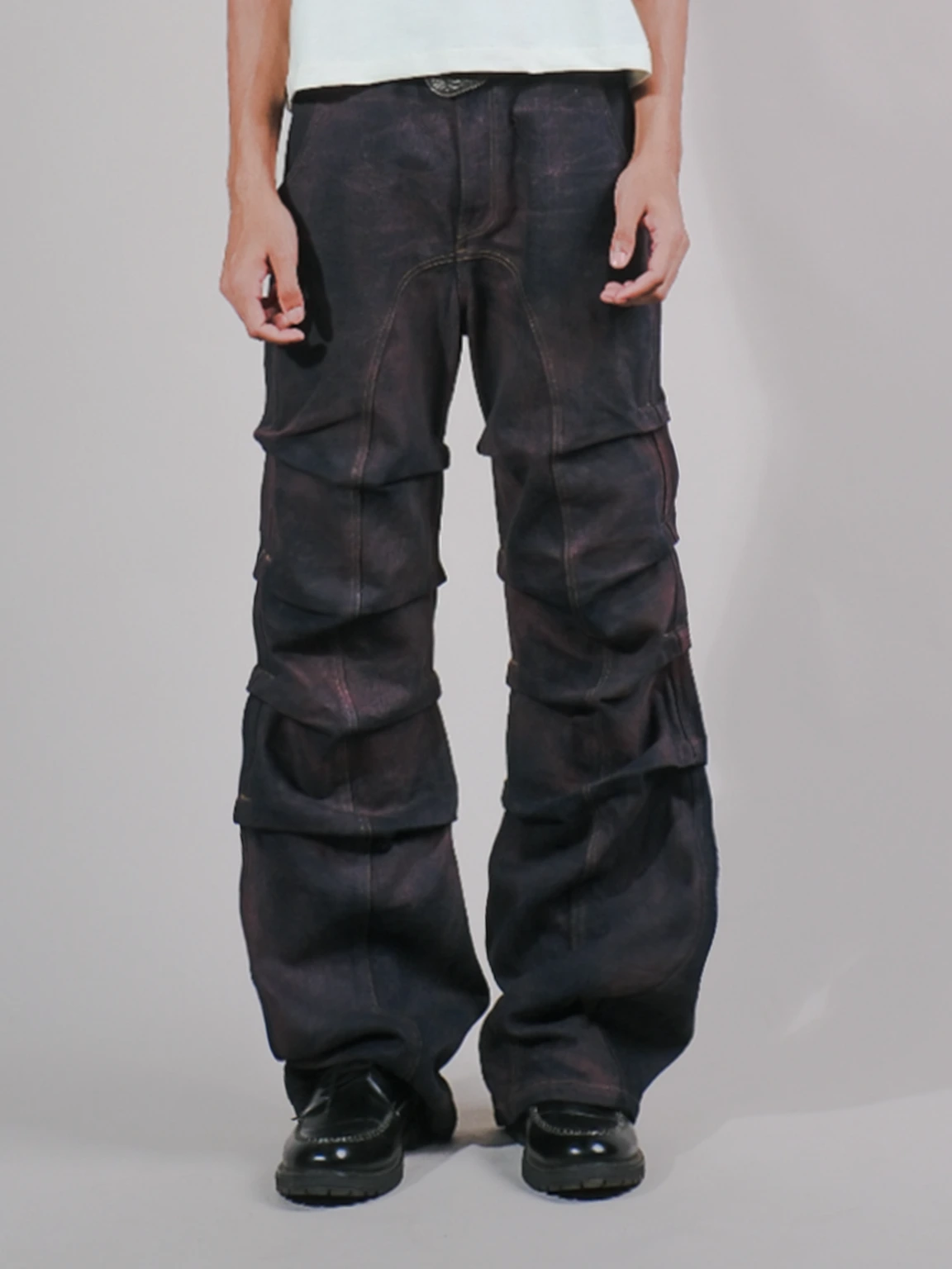 DEEP RUST HANDBLEACHED PANTS  1