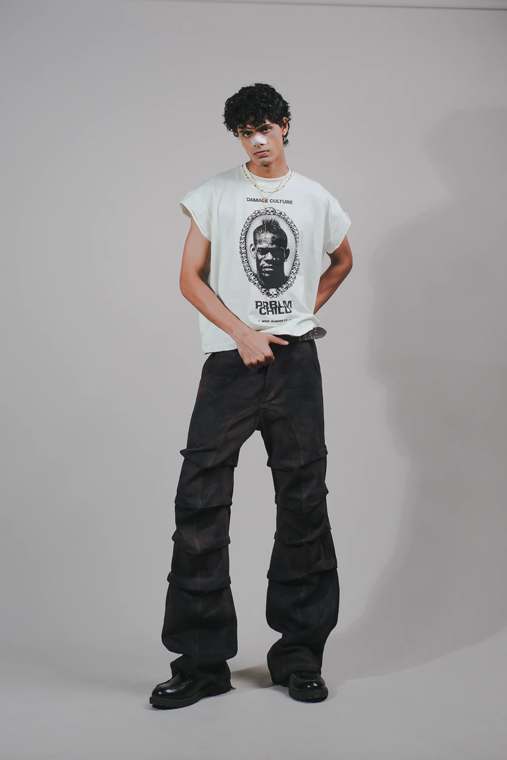 DEEP RUST HANDBLEACHED PANTS  2