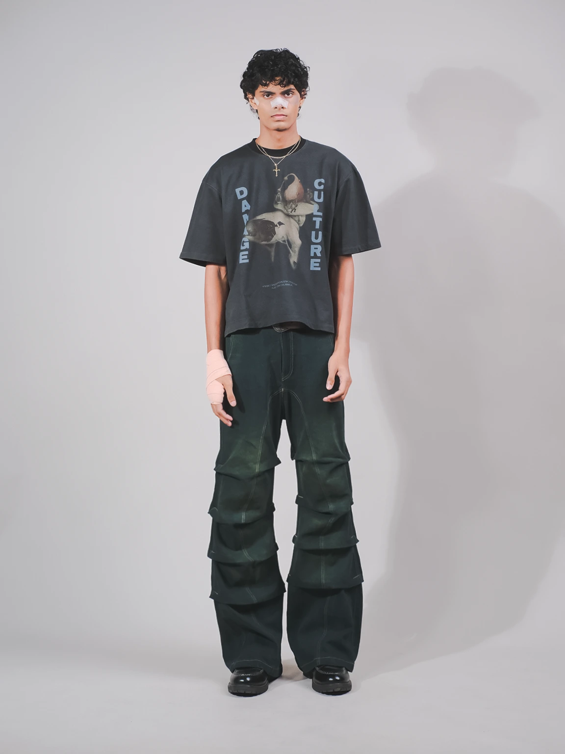DARK MOSS FLARED PANTS   3