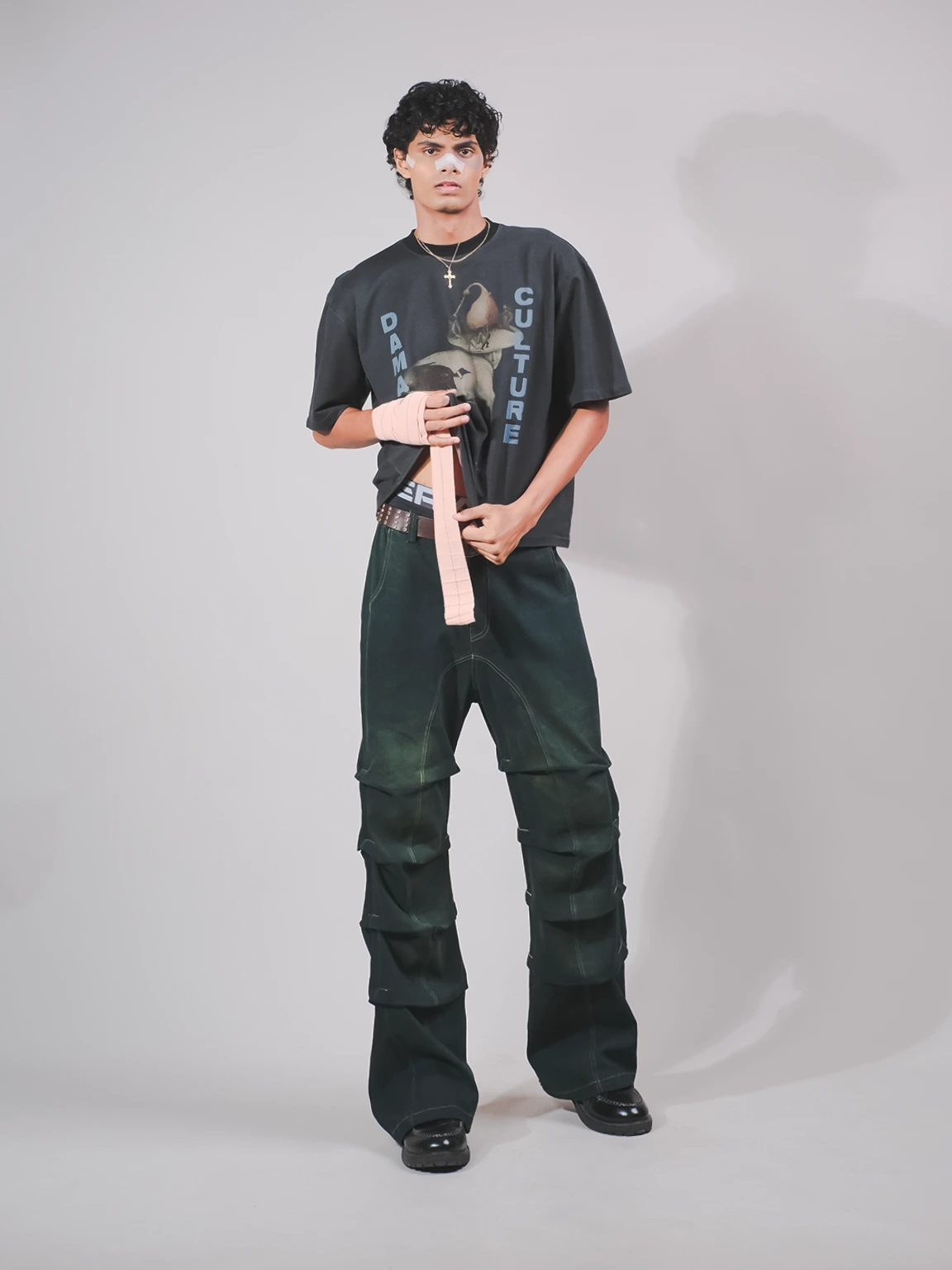 DARK MOSS FLARED PANTS   5
